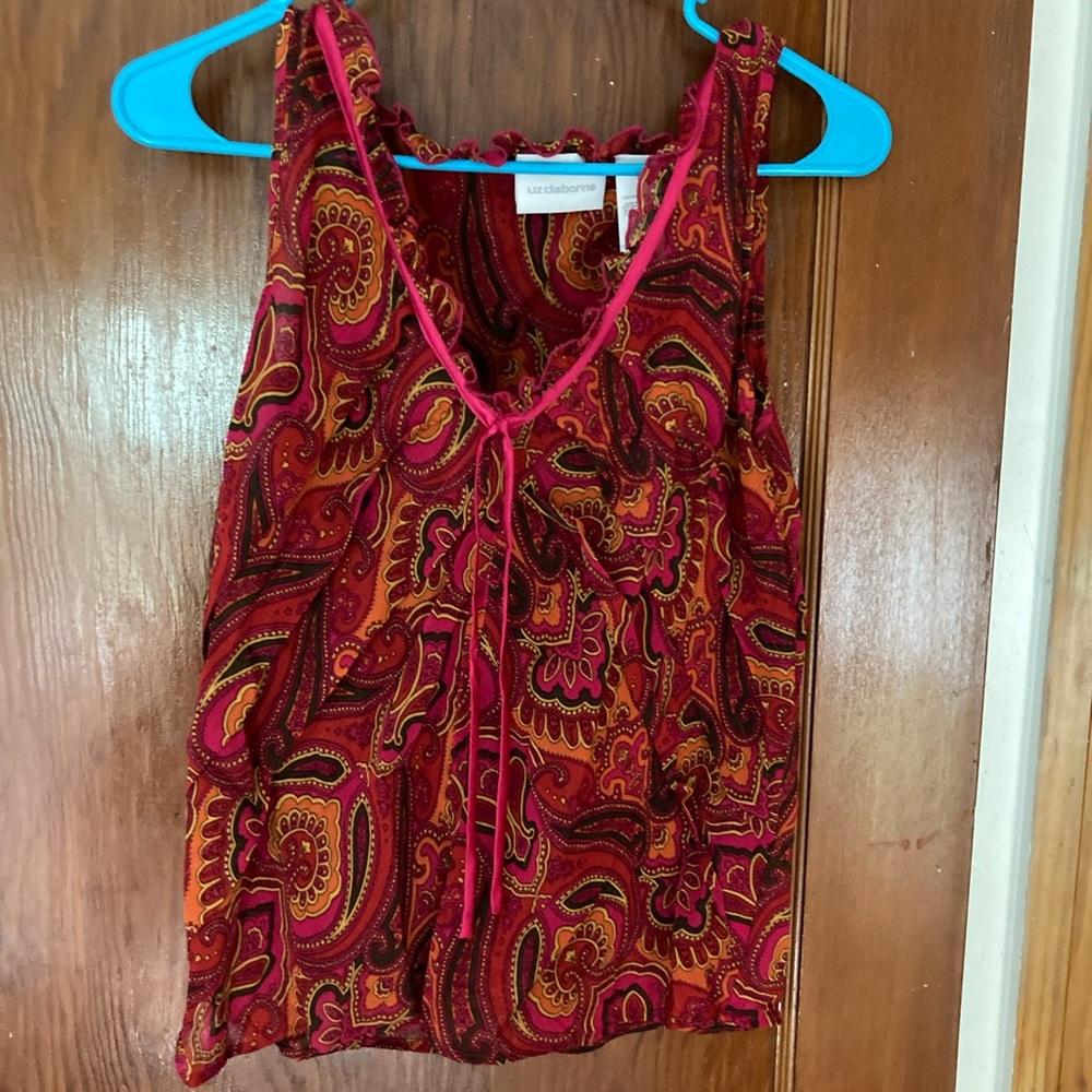 Red Paisley Liz Claiborne Tank Top ❤️💗❤️💗
